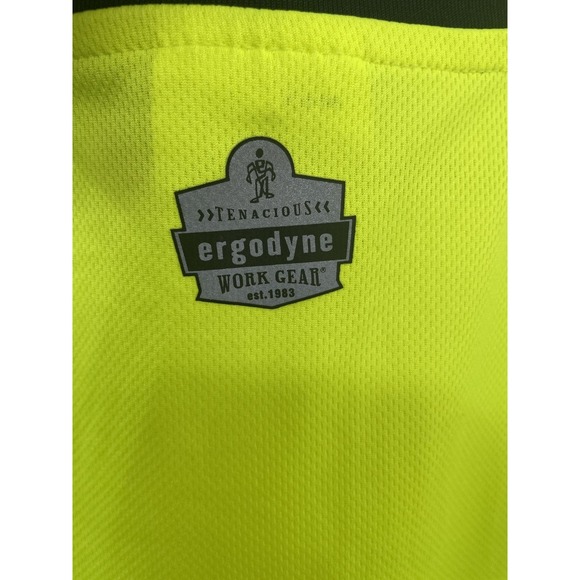 GloWear 8280BK Reflective Apparel Hi-Vis T-Shirt Mens 2XL Lime Black Pocket NWOT - Picture 7 of 13